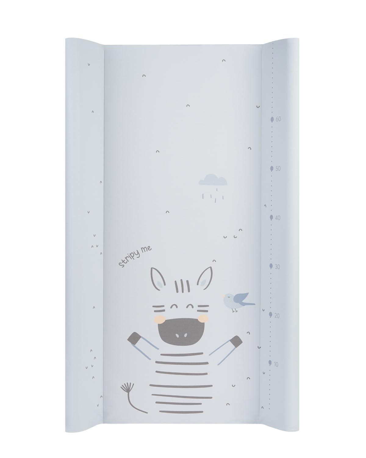 Твърда PVC подложка за повиване 50х80см Stripy Friends