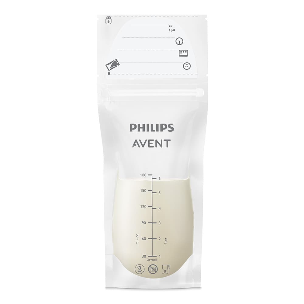 25 броя предварително стерилизирани торбички за съхранение на кърма Philips AVENT SCF603/25, за еднократна употреба в хладилник или фризер